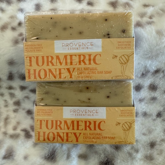 Provence Essentials Turmeric Honey Exfoliating Bar Soap set of 2 - Picture 1 of 4